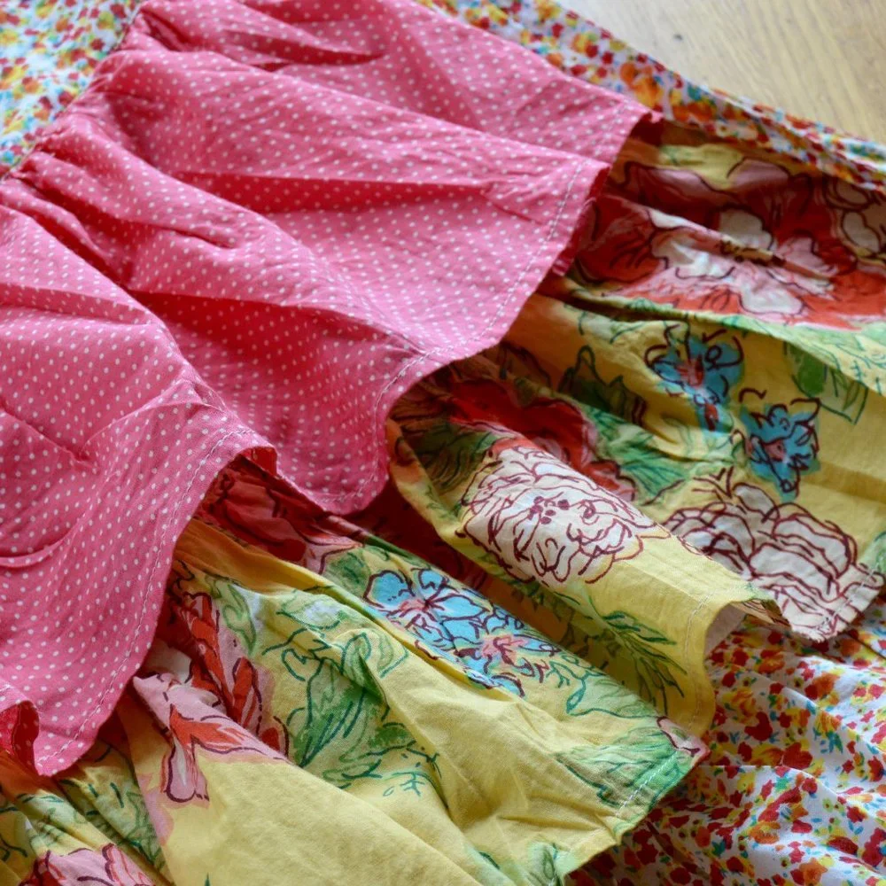 Ruffled Floral Pier 1 Imports Tiered Kitchen Apron